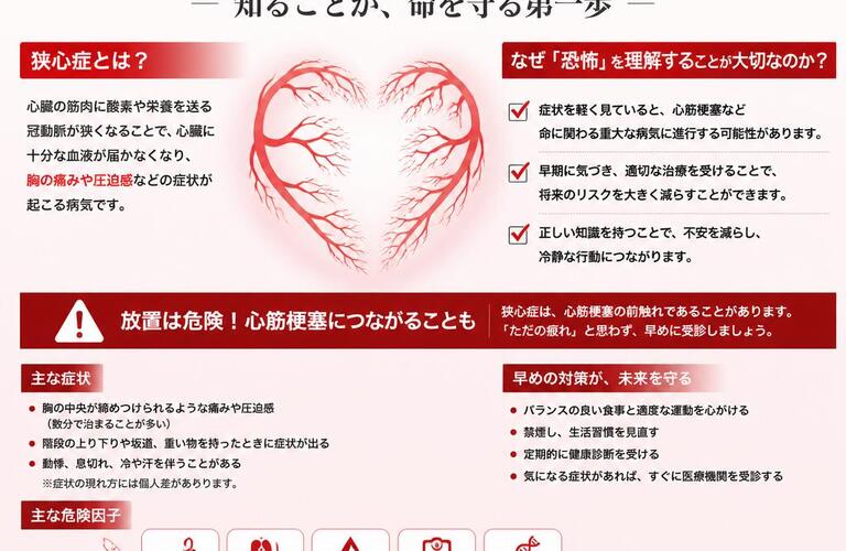 狭心症の恐怖を理解しよう！　　　　　　　　　武蔵小杉せのお内科クリニック