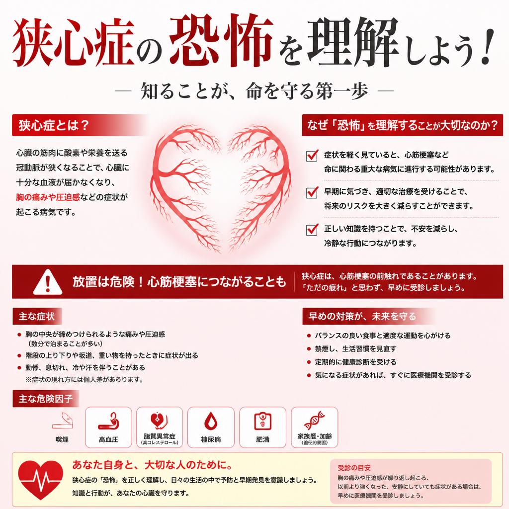 狭心症の恐怖を理解しよう！
