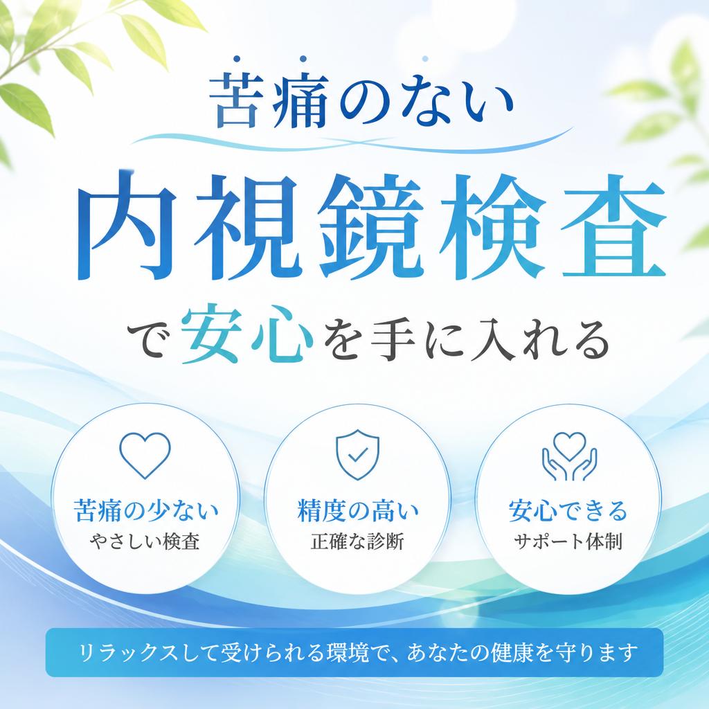 苦痛のない内視鏡検査で安心を手に入れる