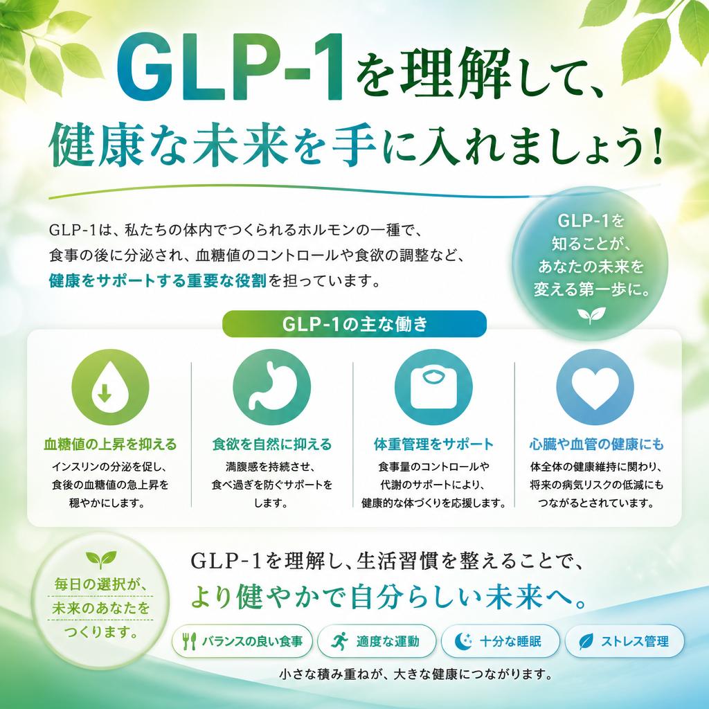 GLP-1を理解して、健康な未来を手に入れましょう！