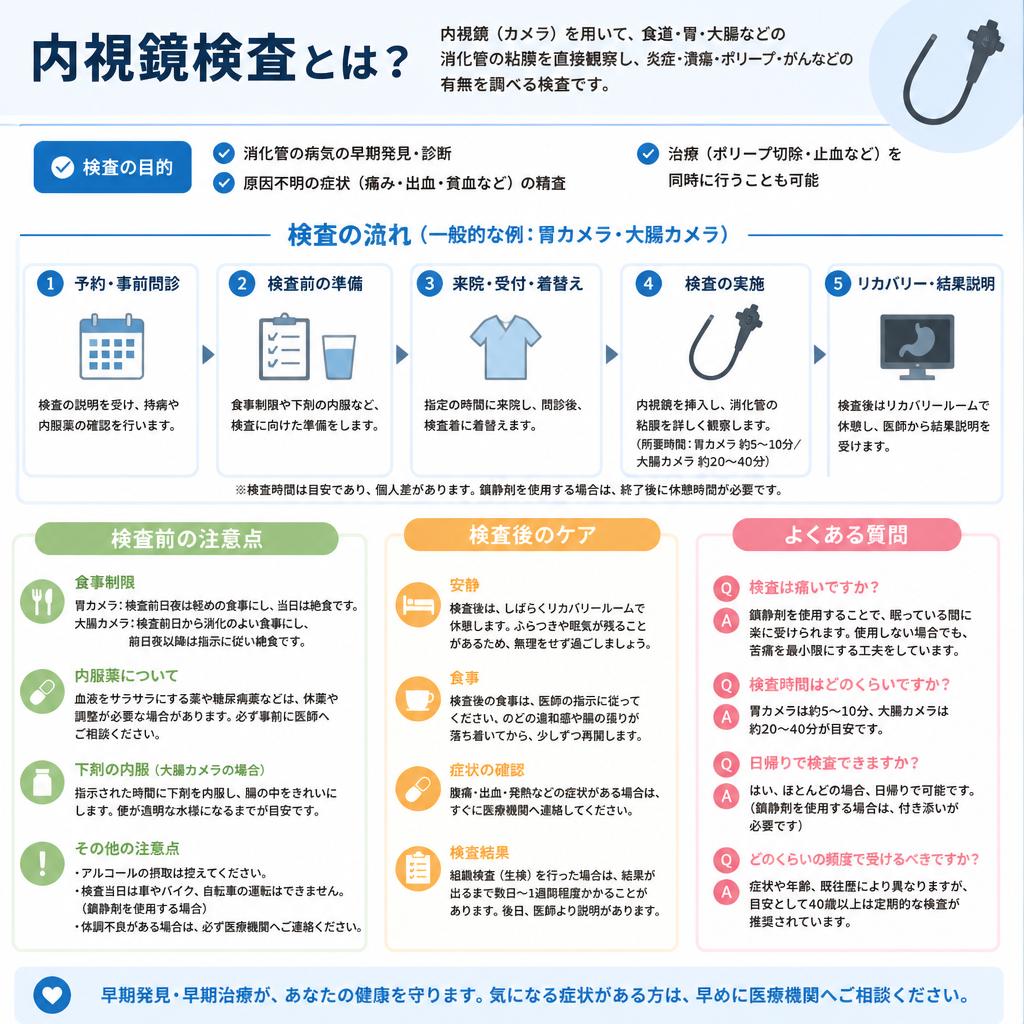 内視鏡検査の流れ