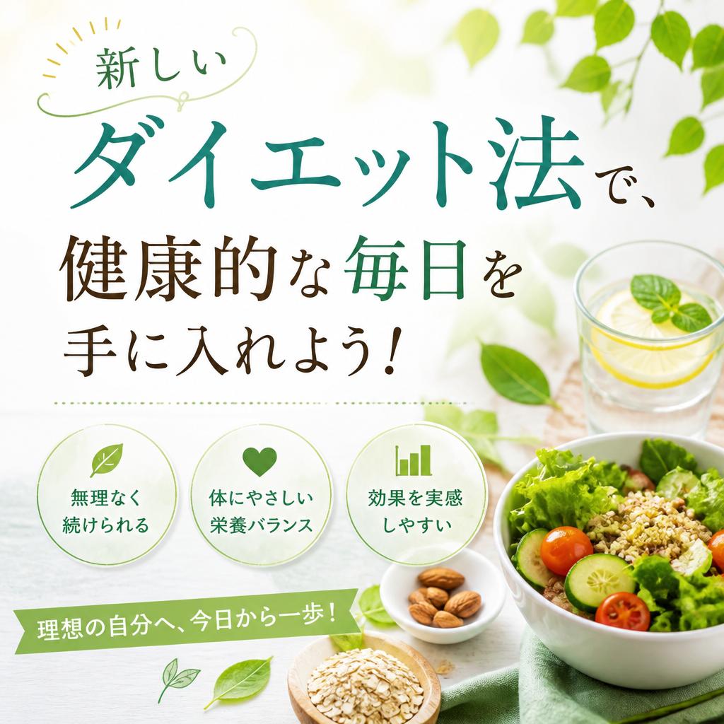 新しいダイエット法で、健康的な毎日を手に入れよう！