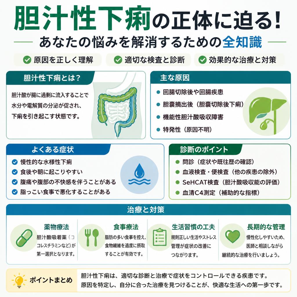 胆汁性下痢の正体に迫る！あなたの悩みを解消するための全知識