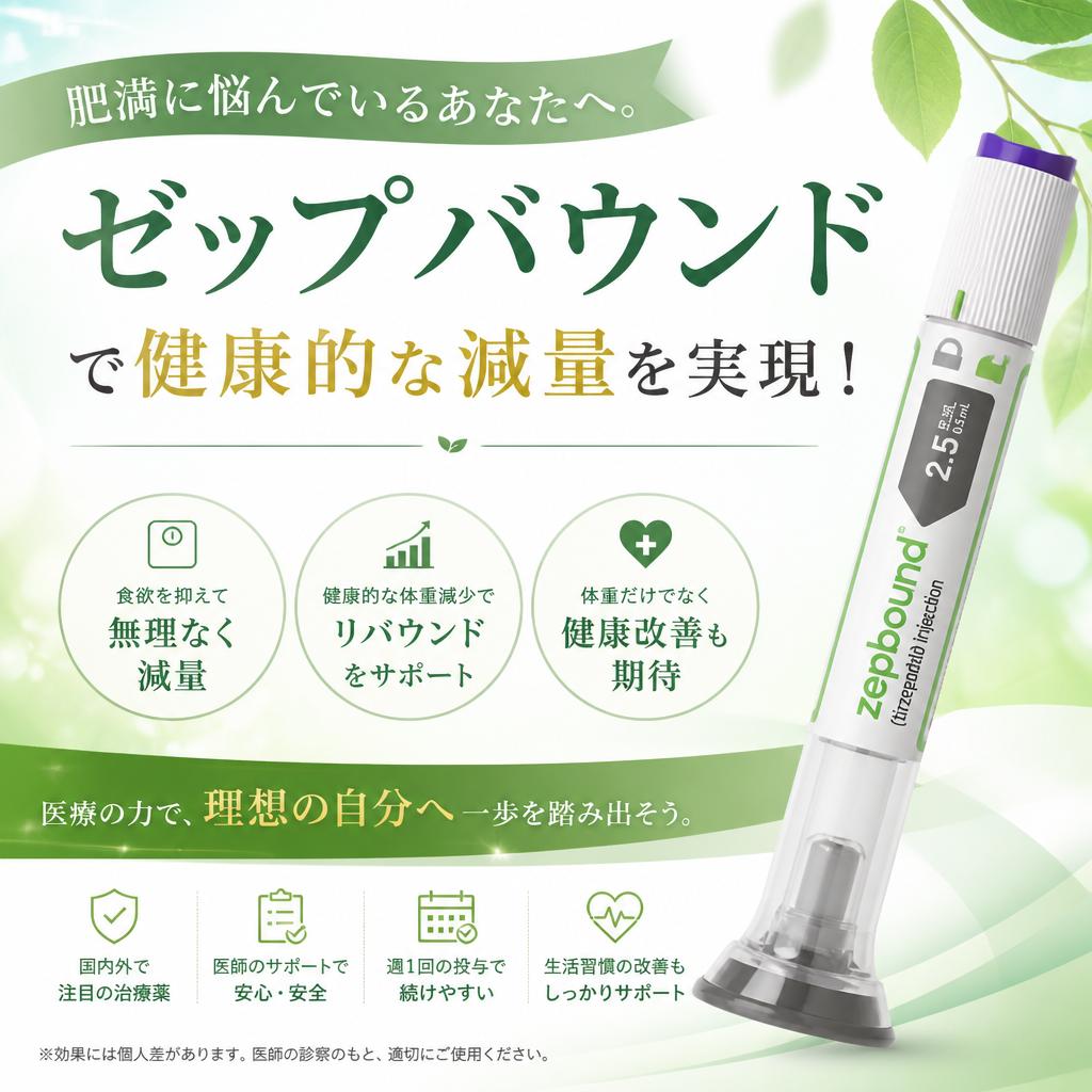 肥満に悩んでいるあなたへ。ゼップバウンドで健康的な減量を実現！