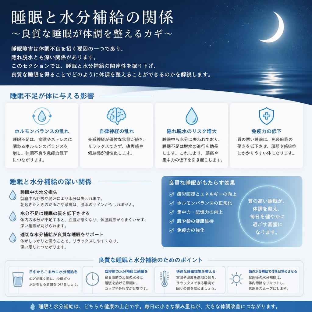 睡眠障害が隠れ脱水を引き起こす理由