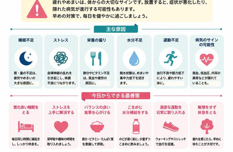 疲れやめまいを軽視しないで！あなたの健康を守るための最善策を提案します　　　　　武蔵小杉せのお内科クリニック