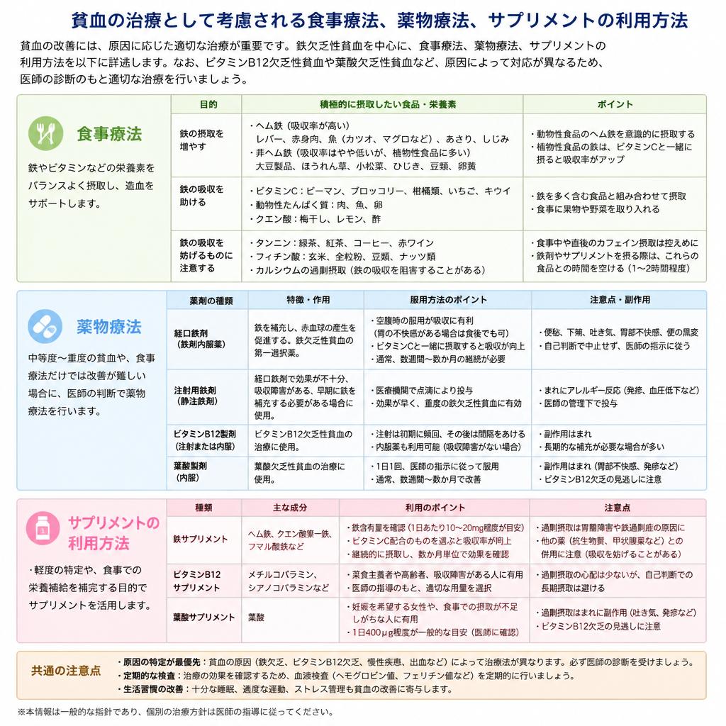 貧血の治療法と改善策