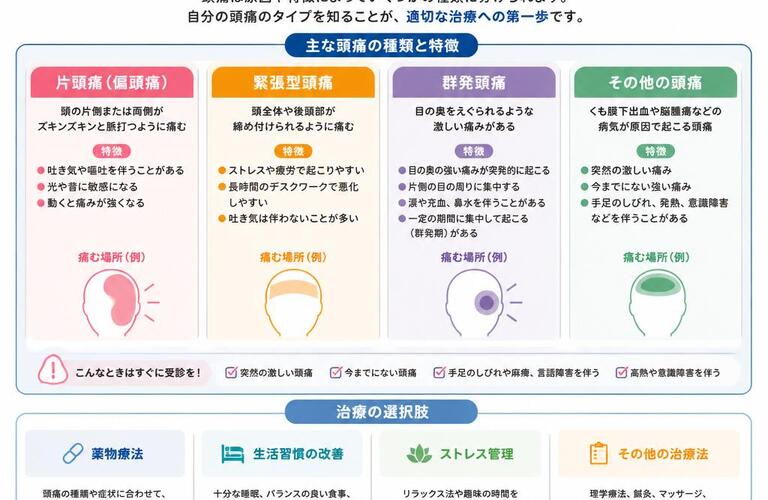 頭痛の種類を知り、自分に合った治療を見つけよう！　　　　　　　　武蔵小杉せのお内科クリニック