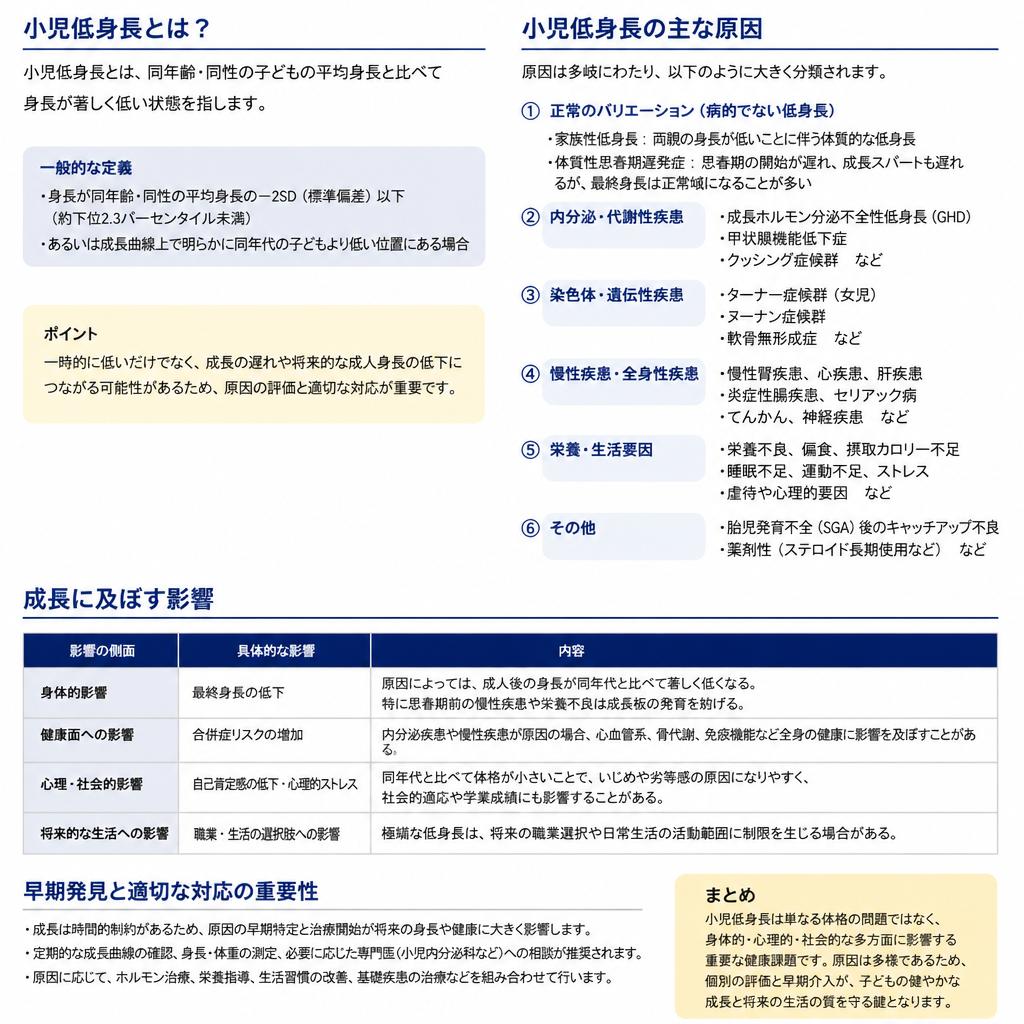 低身長の原因と影響