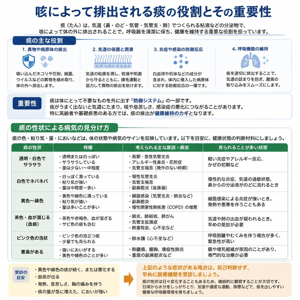 痰の役割：咳とともに体が働く仕組み