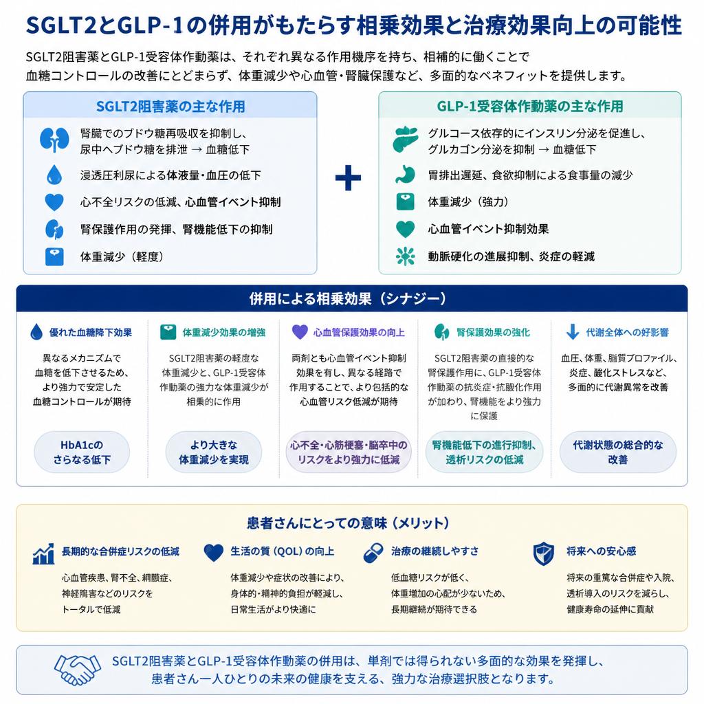 SGLT2とGLP-1の併用療法