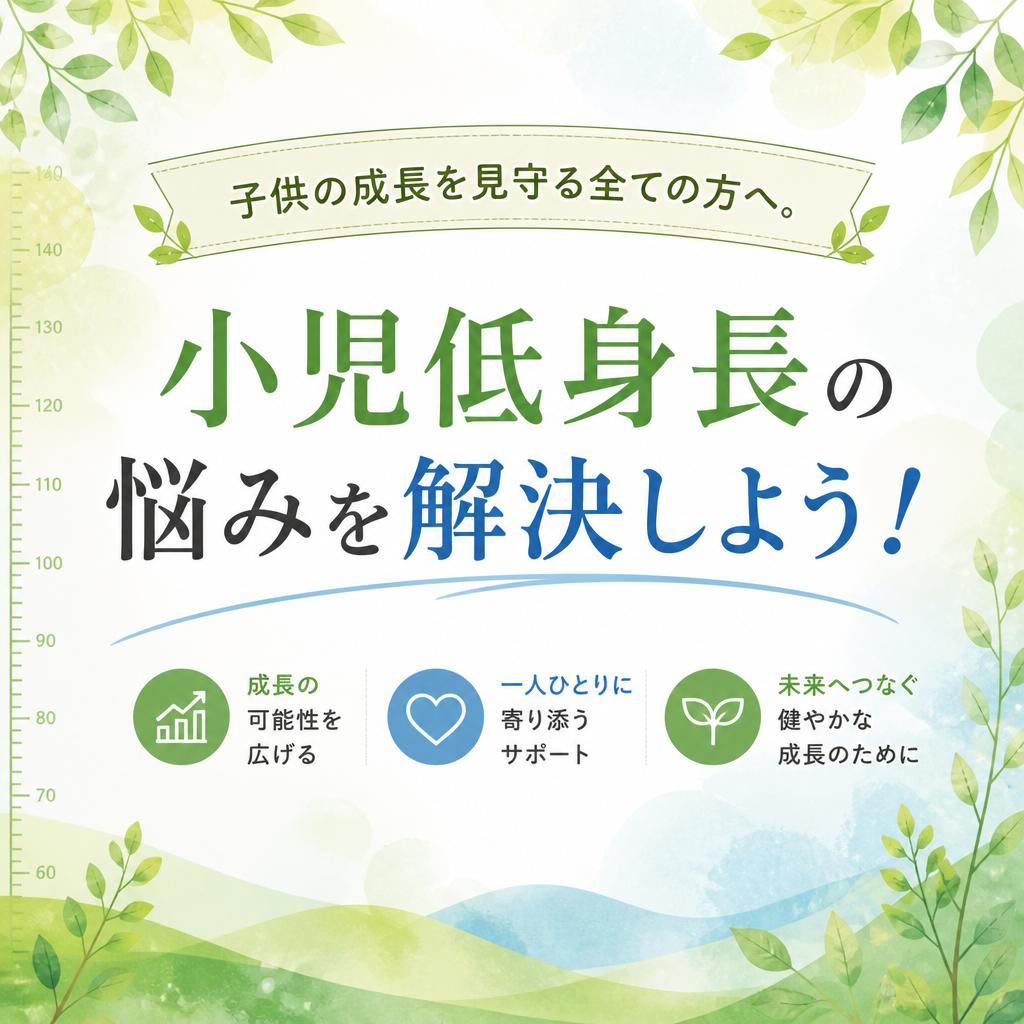子供の成長を見守る全ての方へ。小児低身長の悩みを解決しよう！