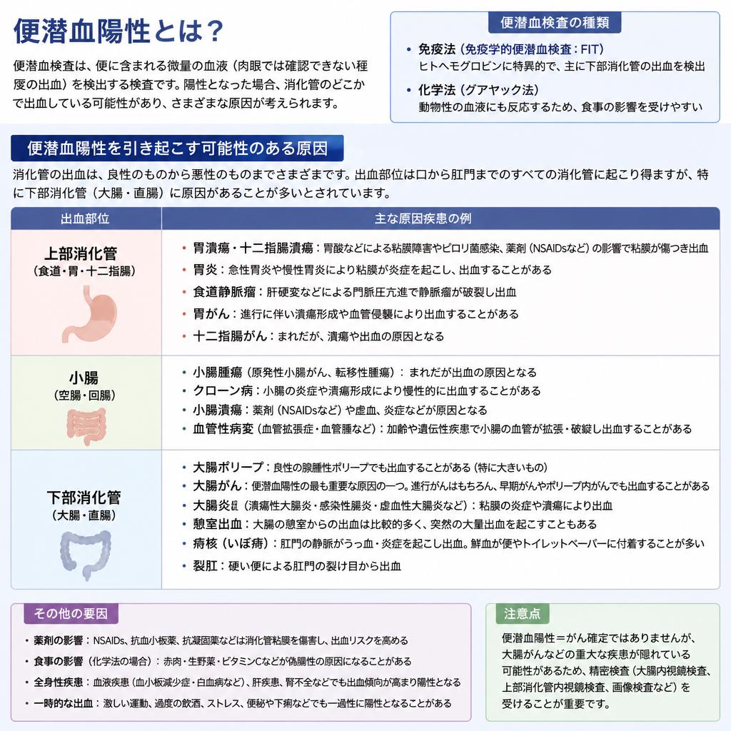 便潜血陽性の原因