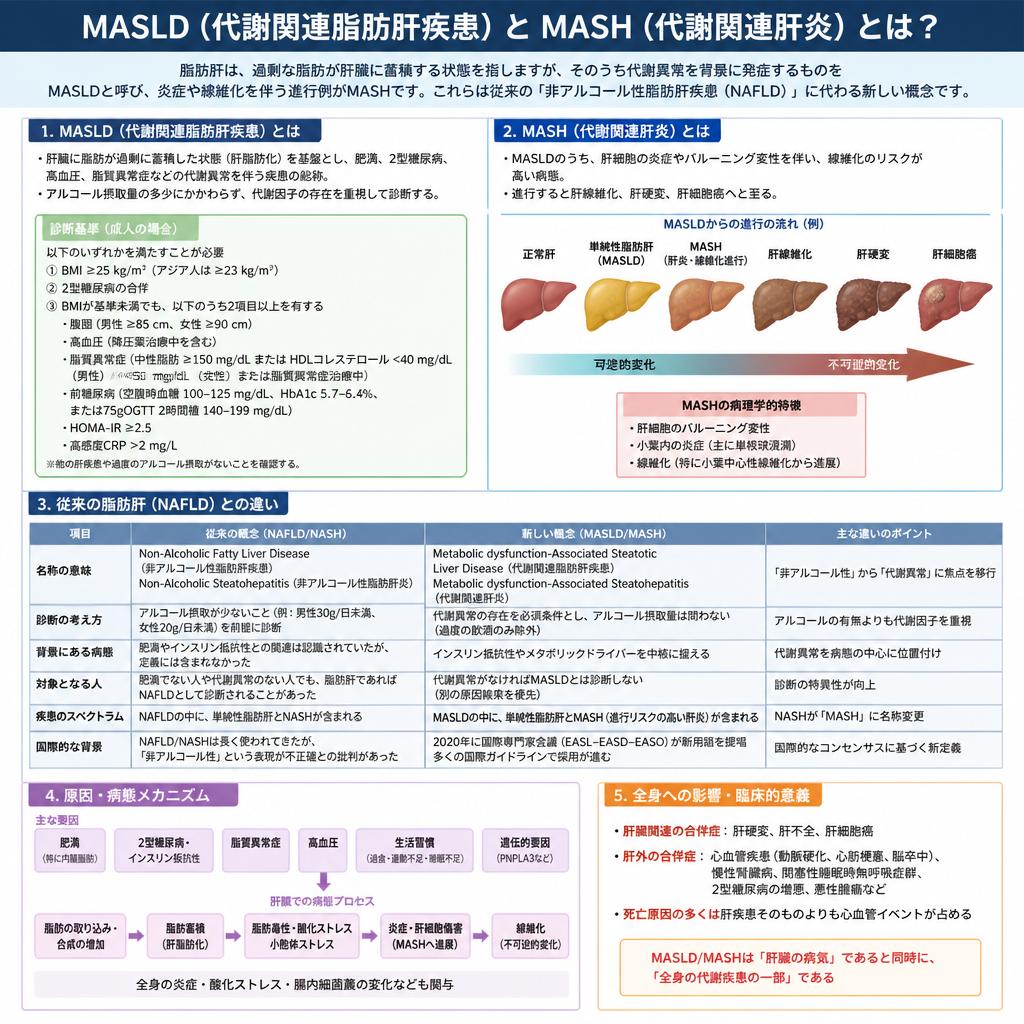 2. 新たに浮上したMASLDとMASH