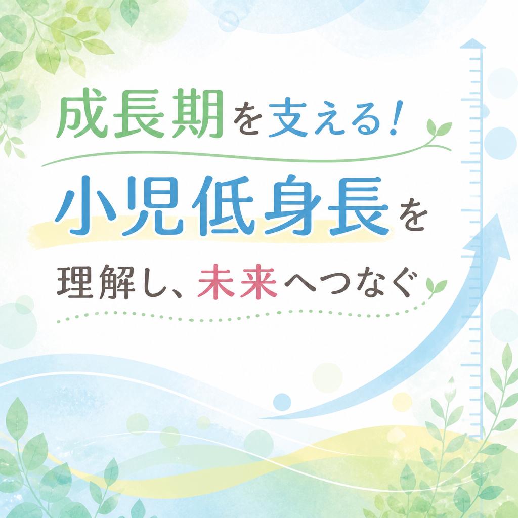 成長期を支える！小児低身長を理解し、未来へつなぐ
