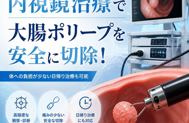 先進的な内視鏡治療で大腸ポリープを安全に切除！　　　　　　　武蔵小杉せのお内科クリニック