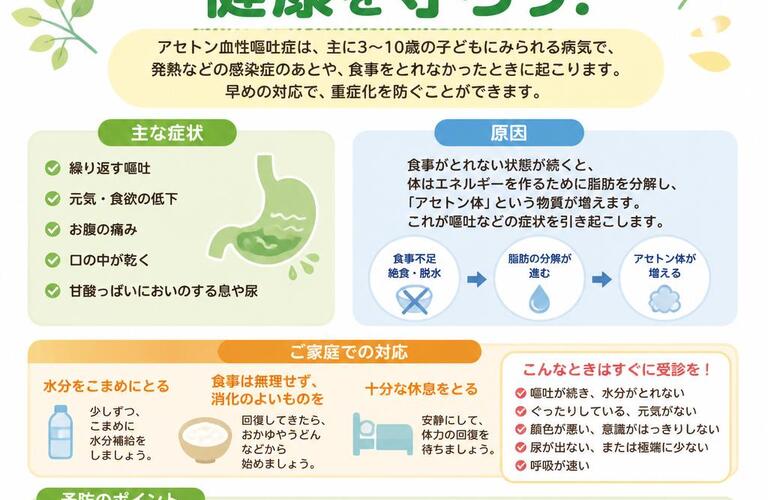 アセトン血性嘔吐症を知り、健康を守ろう！　　　　　　　　　　武蔵小杉せのお内科クリニック