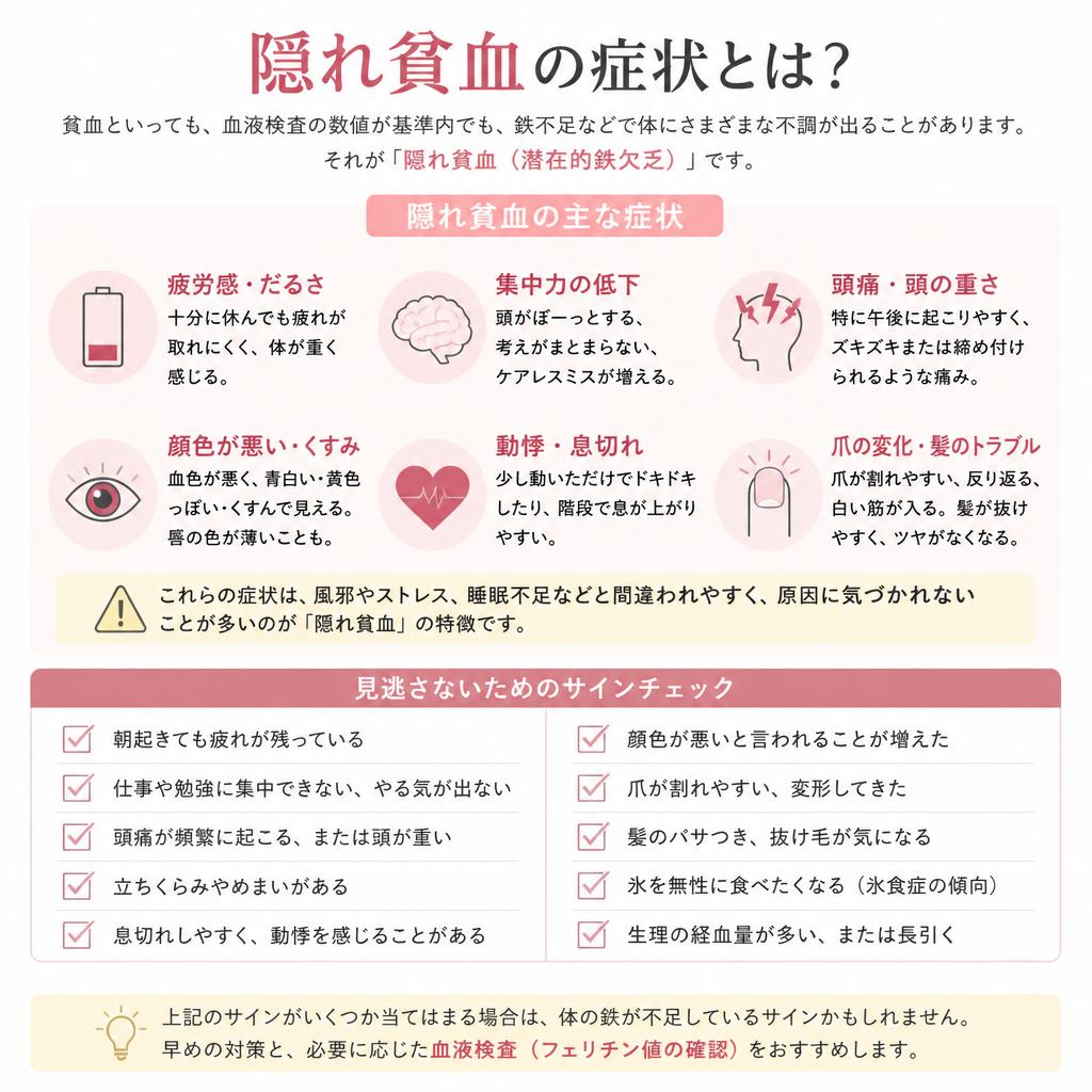 4. 隠れ貧血の症状を見逃すな！