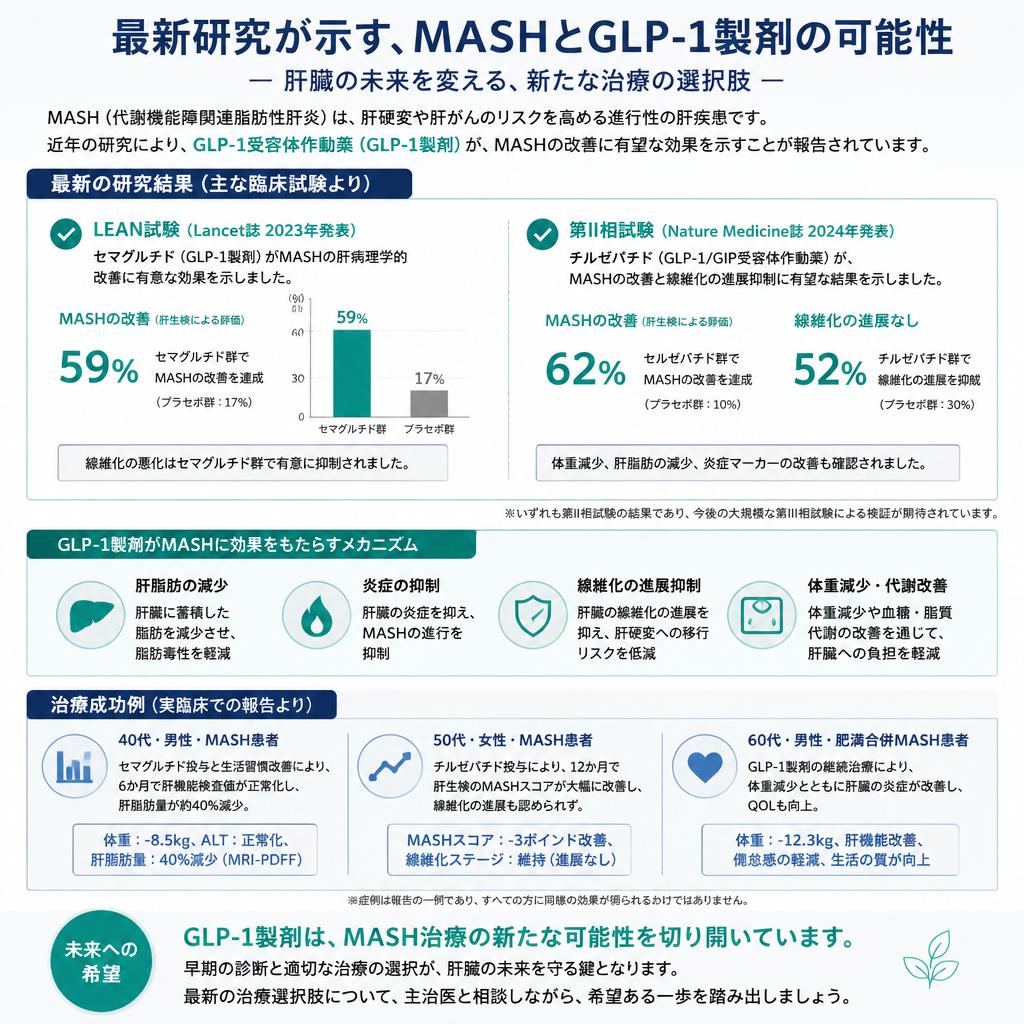 MASHとGLP1製剤の最新研究成果
