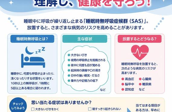 睡眠時無呼吸を理解し、健康を守ろう！　　　　　　　武蔵小杉せのお内科クリニック