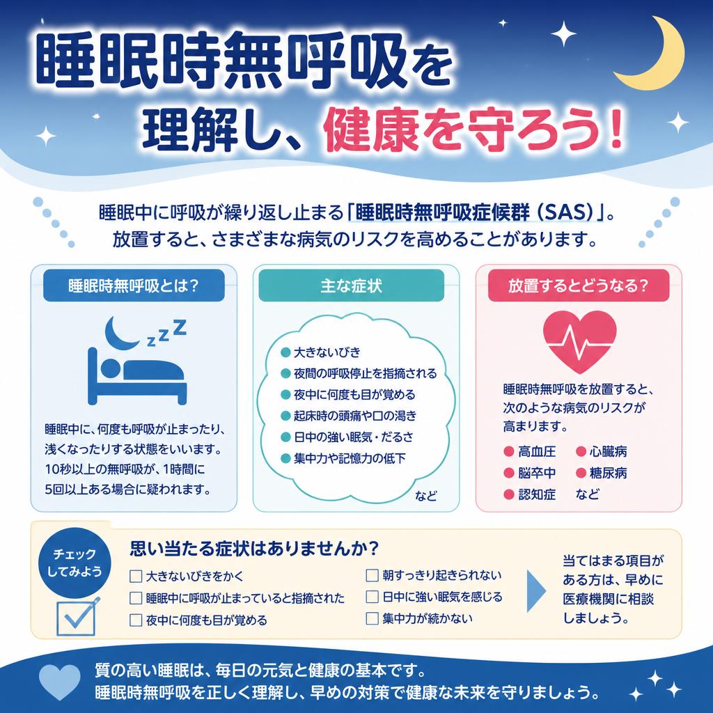 睡眠時無呼吸を理解し、健康を守ろう！