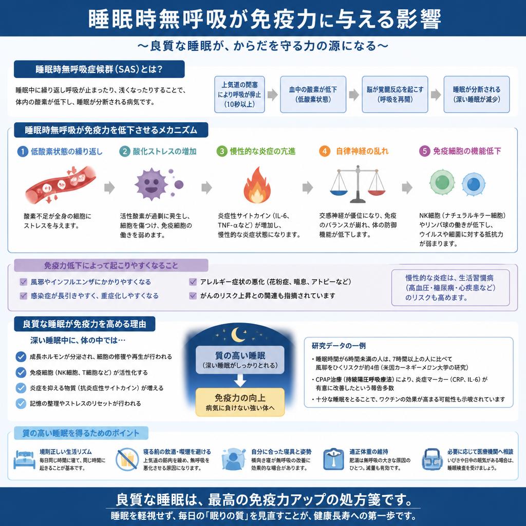 免疫力と睡眠時無呼吸の関係