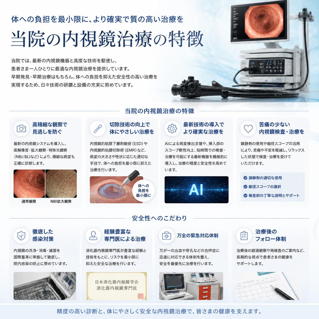 当院の内視鏡治療の特徴