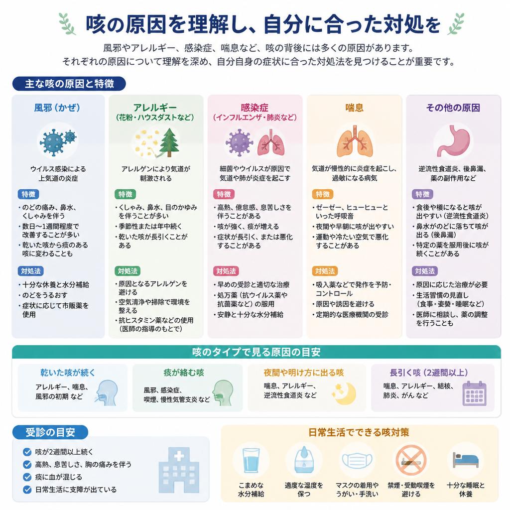 咳の主な原因を知ろう