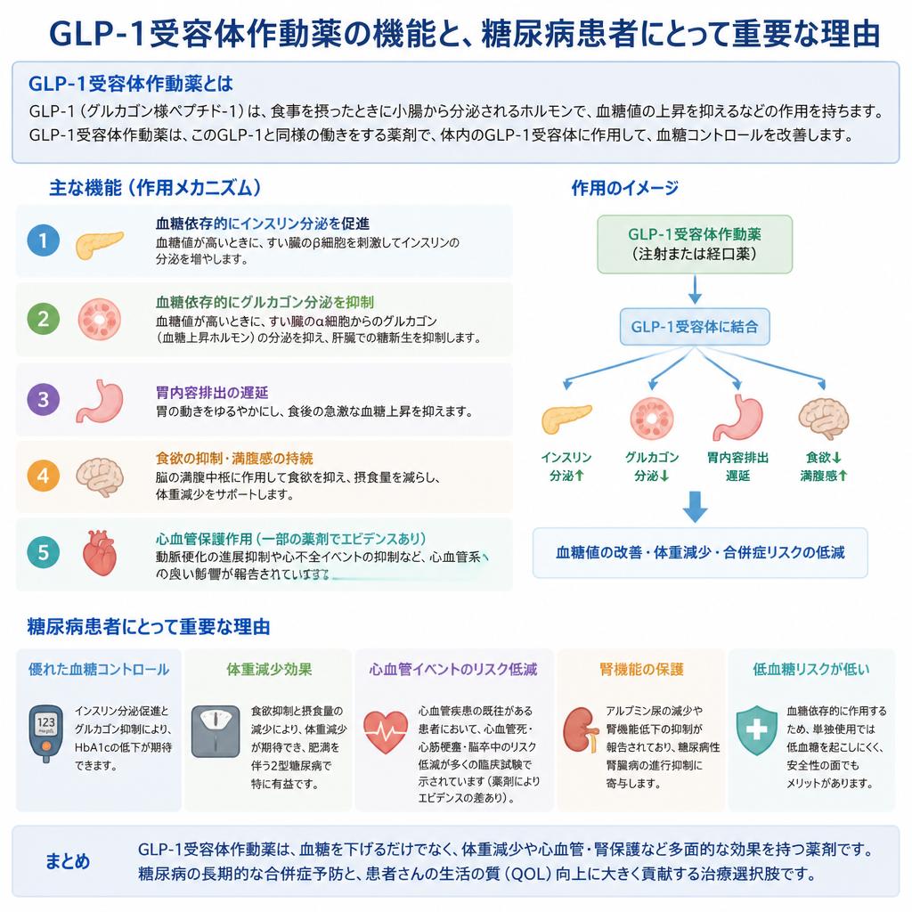 GLP-1受容体作動薬の役割と利点