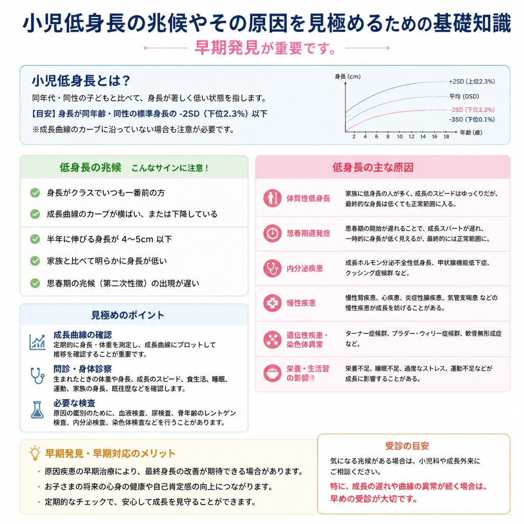 小児低身長の早期発見と対応