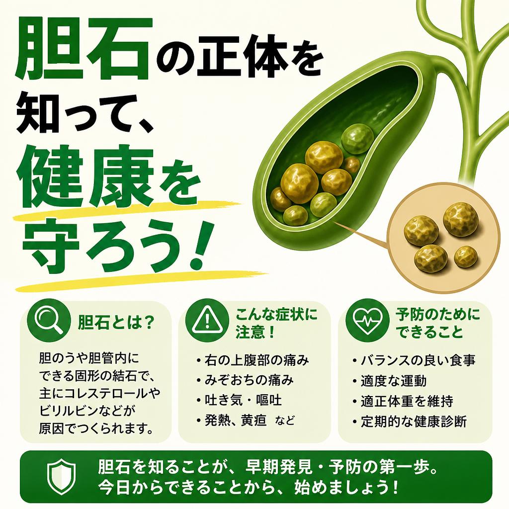 胆石の正体を知って、健康を守ろう！