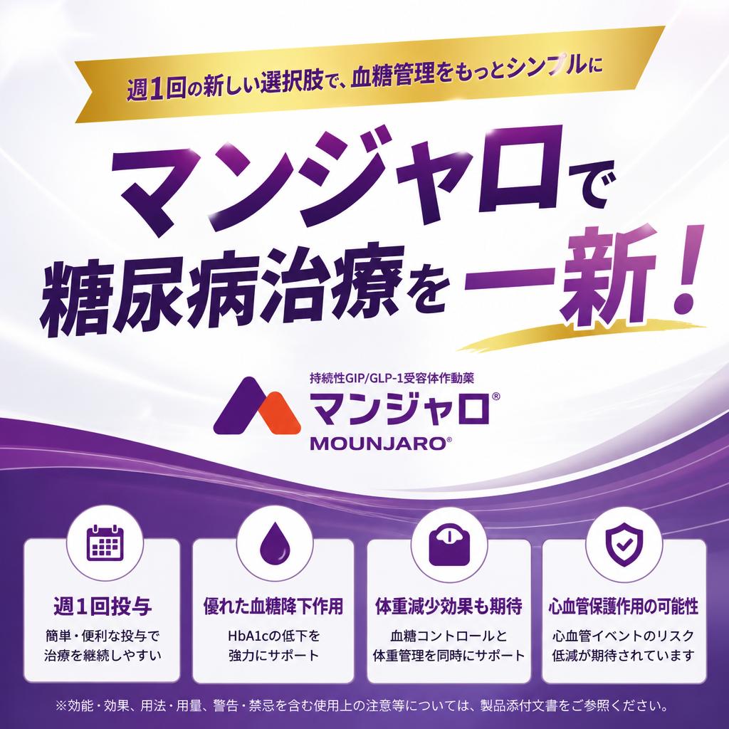 マンジャロで糖尿病治療を一新！
