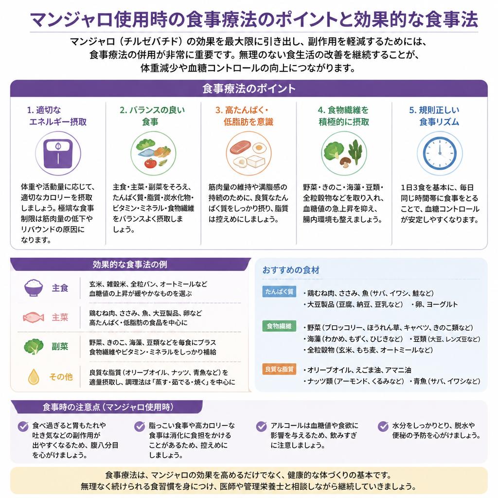 4. 食事療法とマンジャロの併用