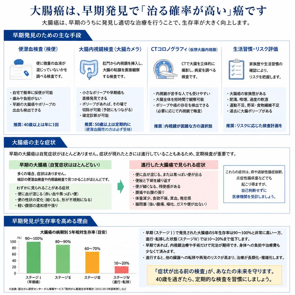 大腸癌：早期発見が鍵