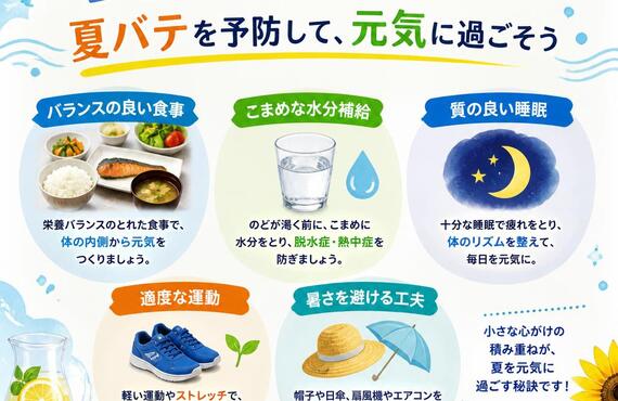 夏の健康を守る！夏バテを予防して、元気に過ごそう　　　　　　　武蔵小杉せのお内科クリニック