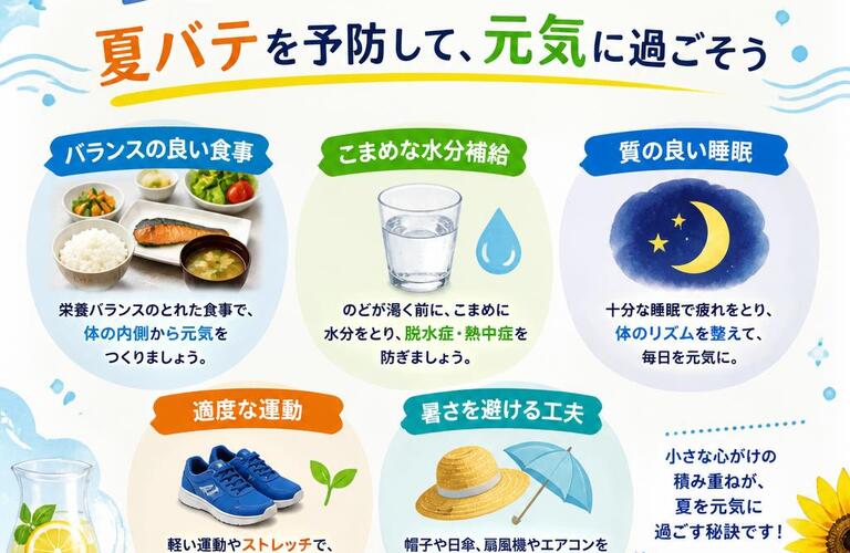 夏の健康を守る！夏バテを予防して、元気に過ごそう　　　　　　　武蔵小杉せのお内科クリニック
