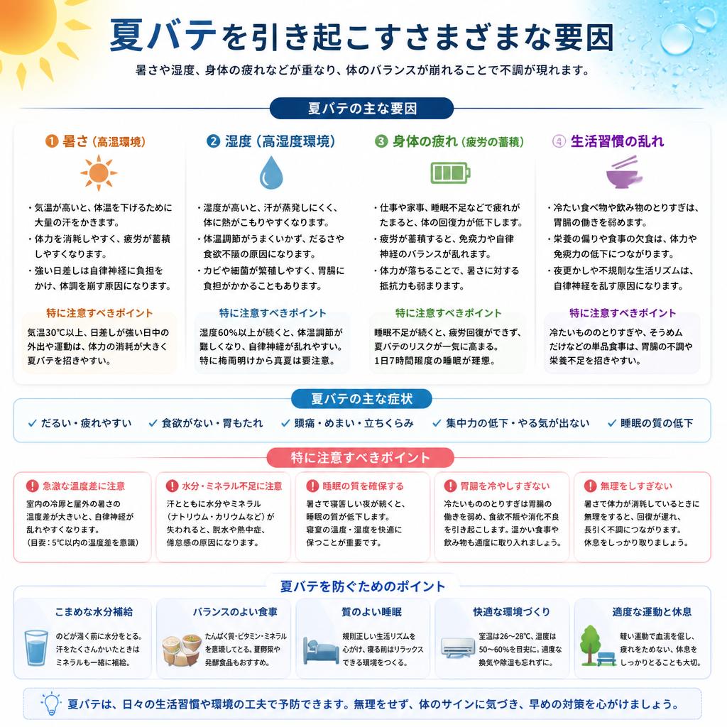 2. 夏バテの原因を徹底解剖