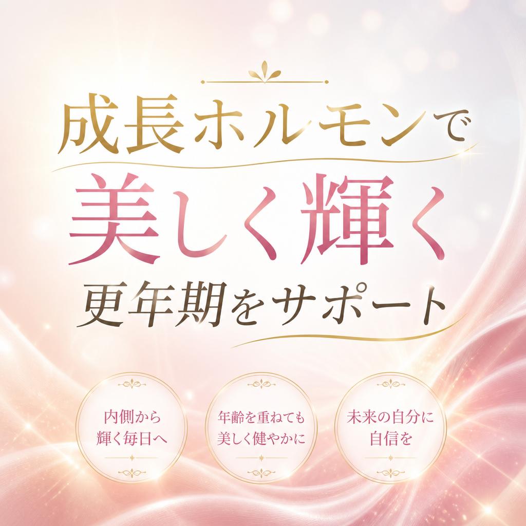 成長ホルモンで美しく輝く更年期をサポート