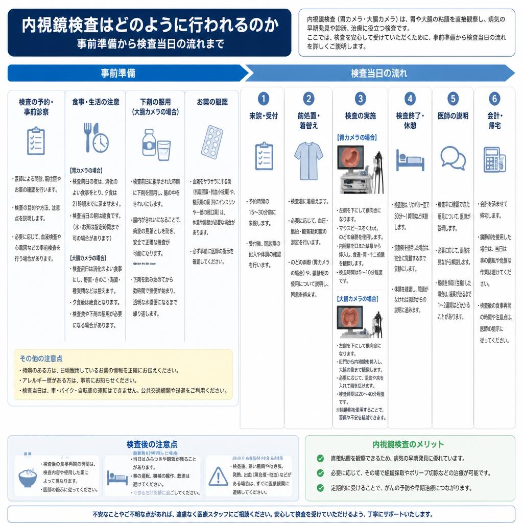 内視鏡検査の流れ