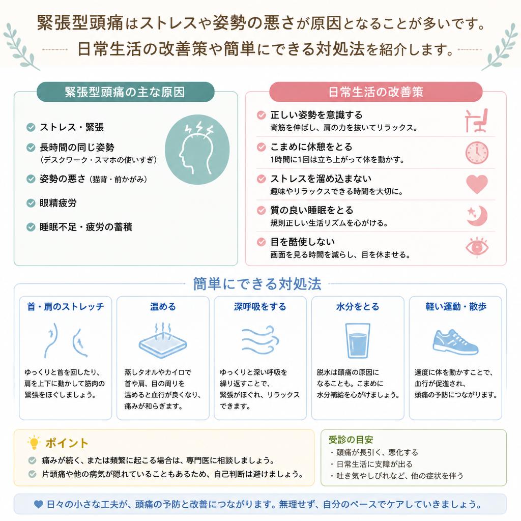 緊張型頭痛の原因と対処法