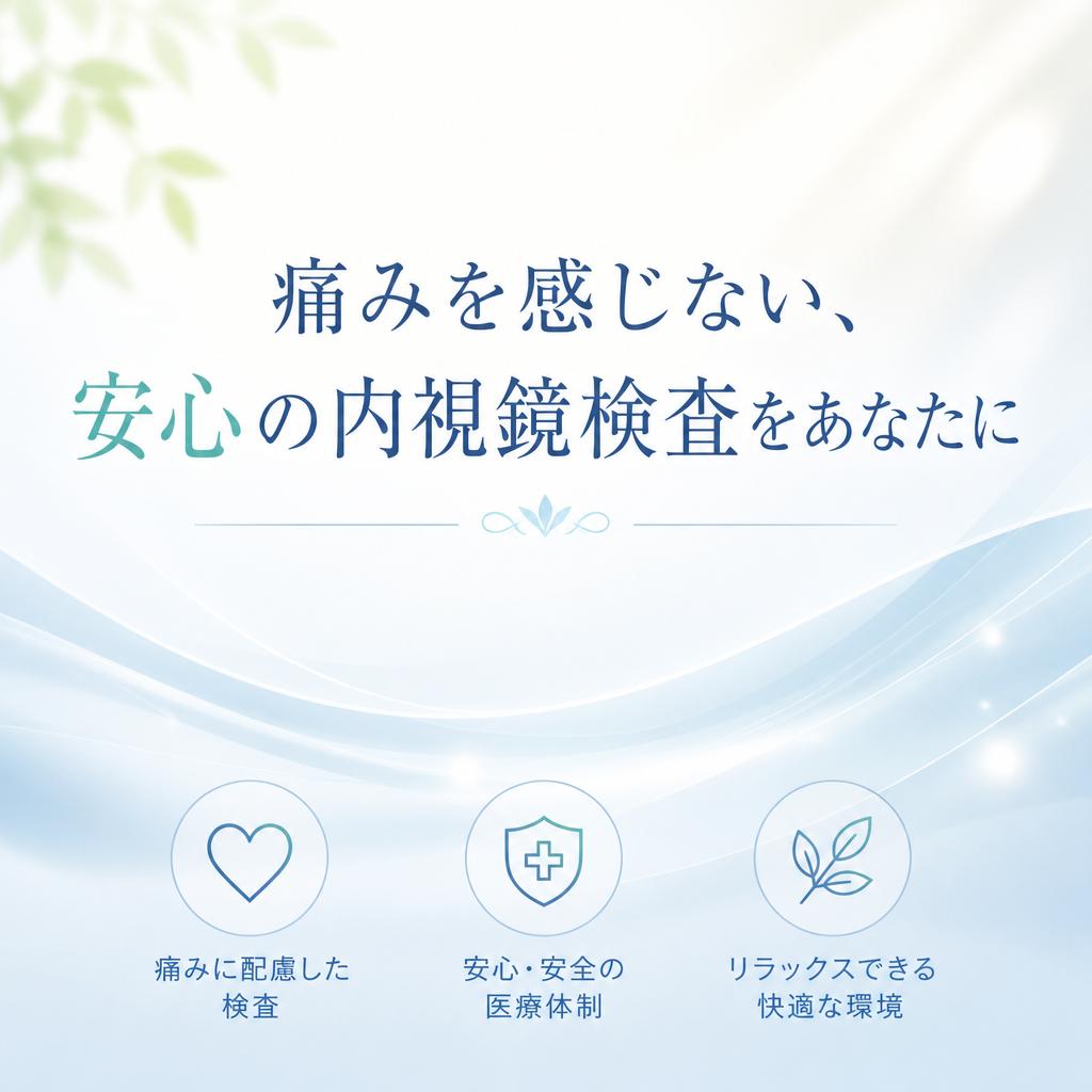 痛みを感じない、安心の内視鏡検査をあなたに