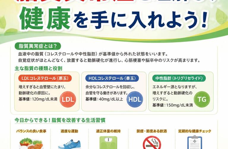 脂質異常症を理解し、健康を手に入れよう！　　　　　　　　　　武蔵小杉せのお内科クリニック