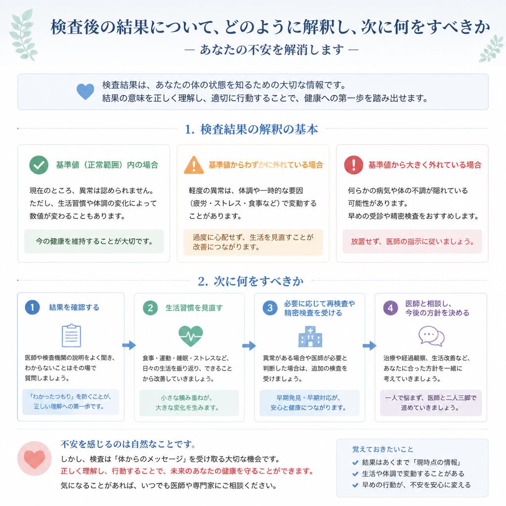 検査結果とその後の対応