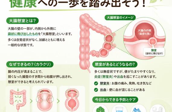 大腸憩室のカラクリを知り、健康への一歩を踏み出そう！　　　　　武蔵小杉せのお内科クリニック