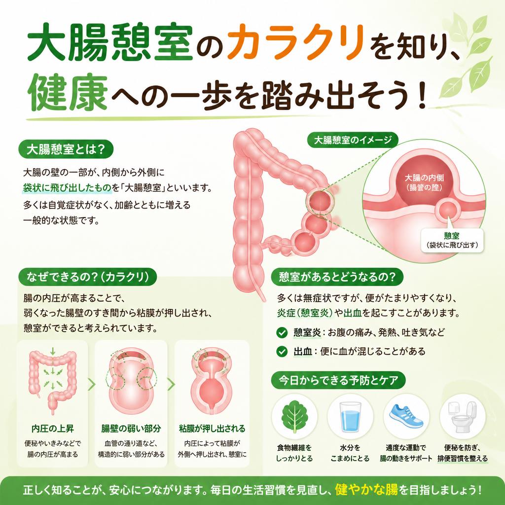 大腸憩室のカラクリを知り、健康への一歩を踏み出そう！