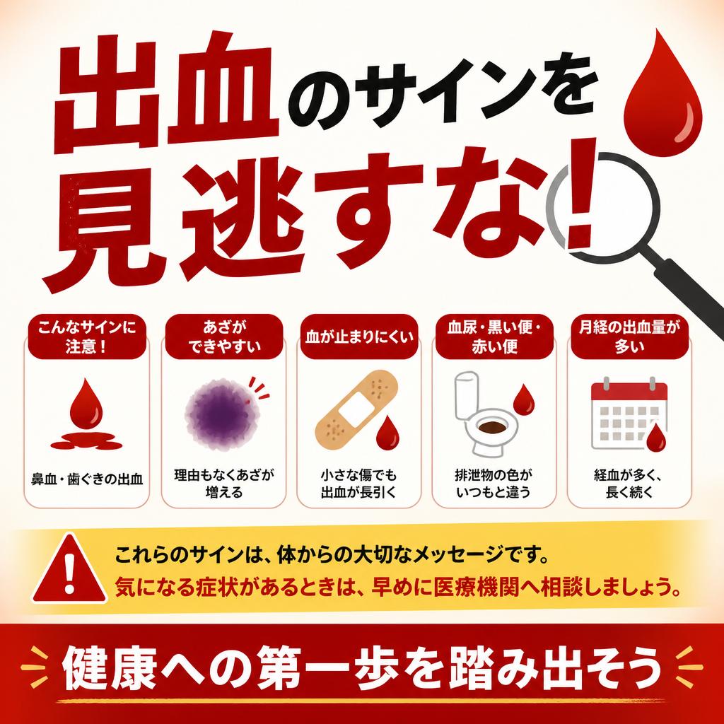 出血のサインを見逃すな！健康への第一歩を踏み出そう