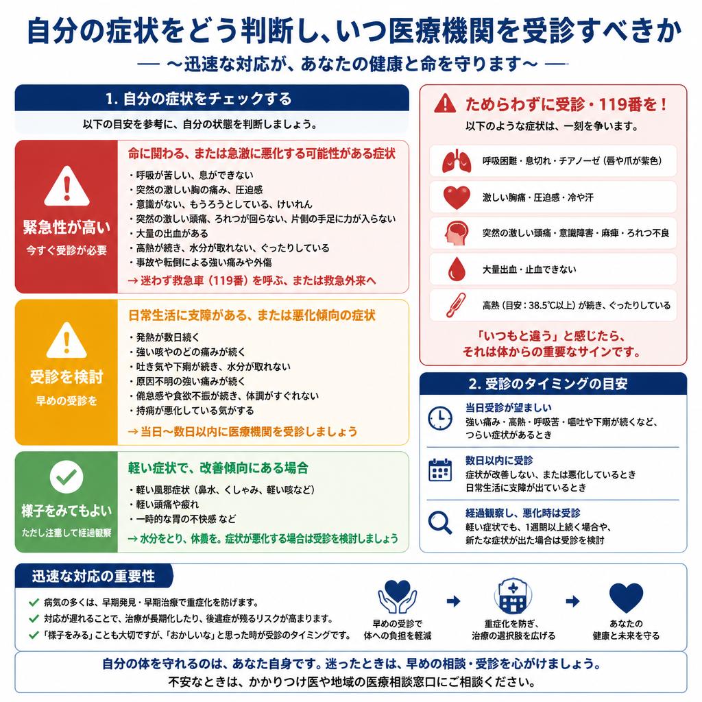5. 受診のタイミングと適切な医療機関