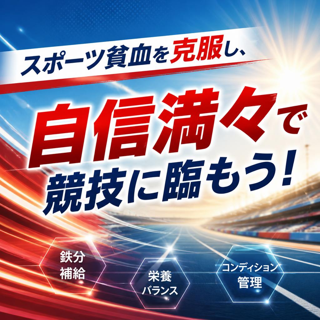 スポーツ貧血を克服し、自信満々で競技に臨もう！