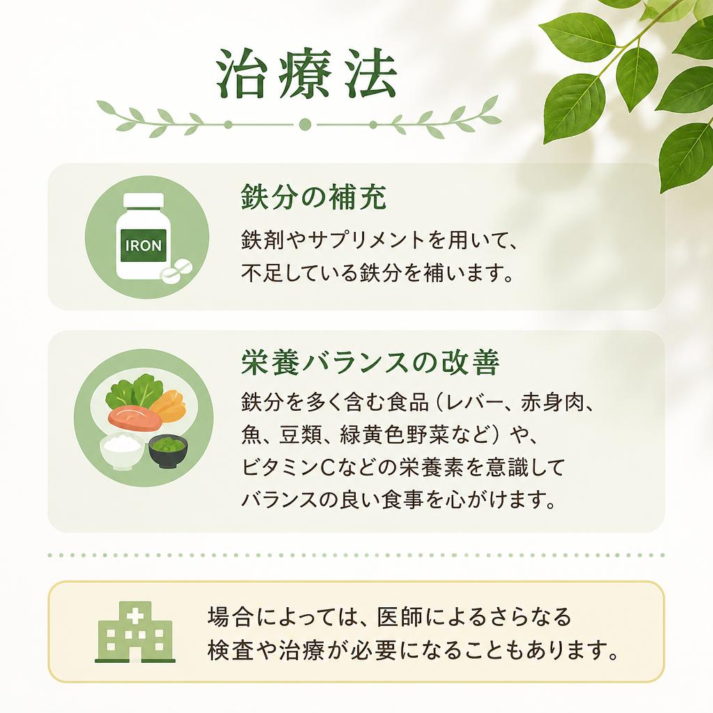 スポーツ貧血の治療法