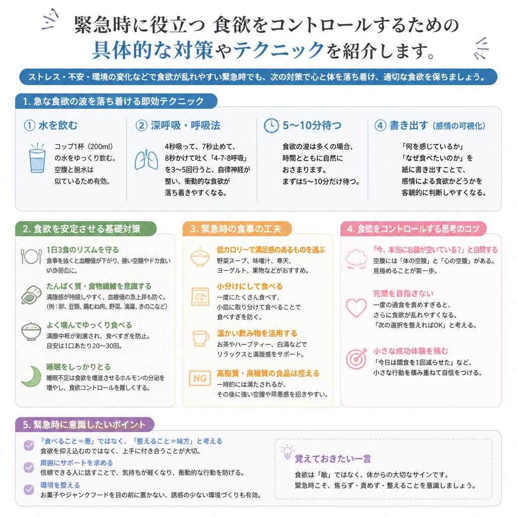 2. 突発的な食欲の対策法